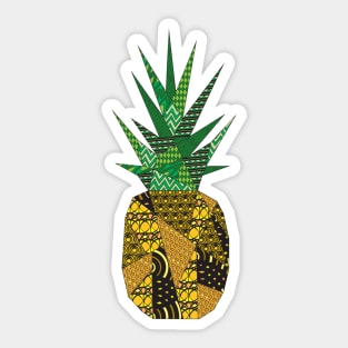 Doodled Polygonal Pineapple Sticker